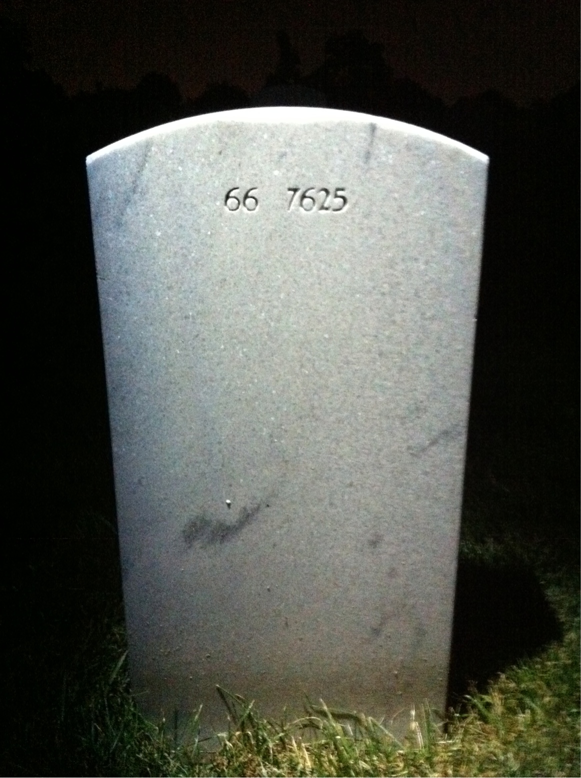 Back of headstone — William Stevens
