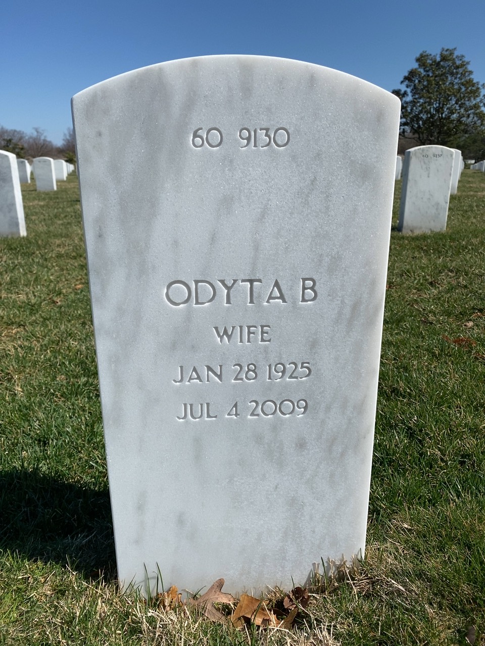 Back of headstone — Harold Forstall