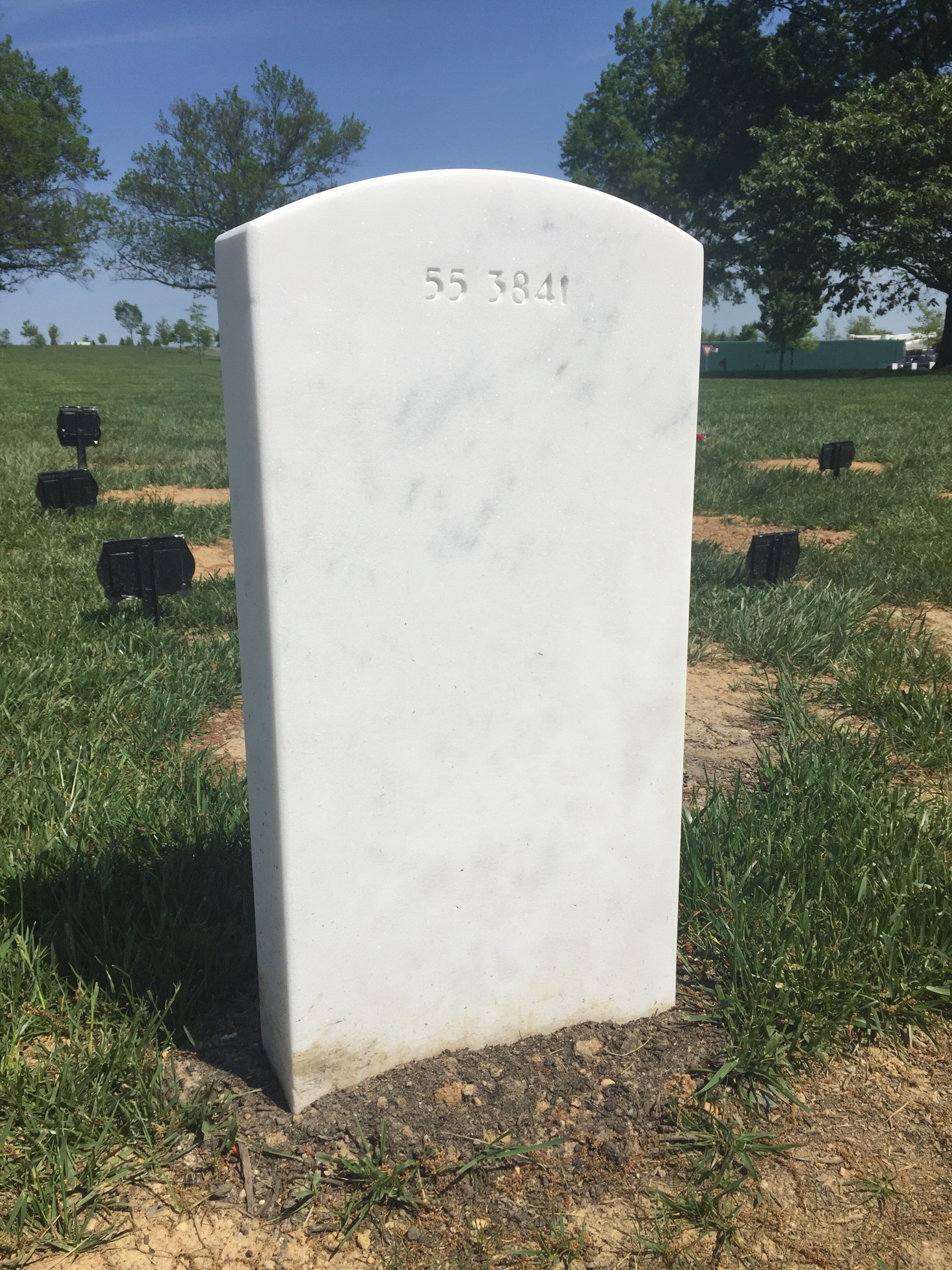 Back of headstone — Richard Mitchell