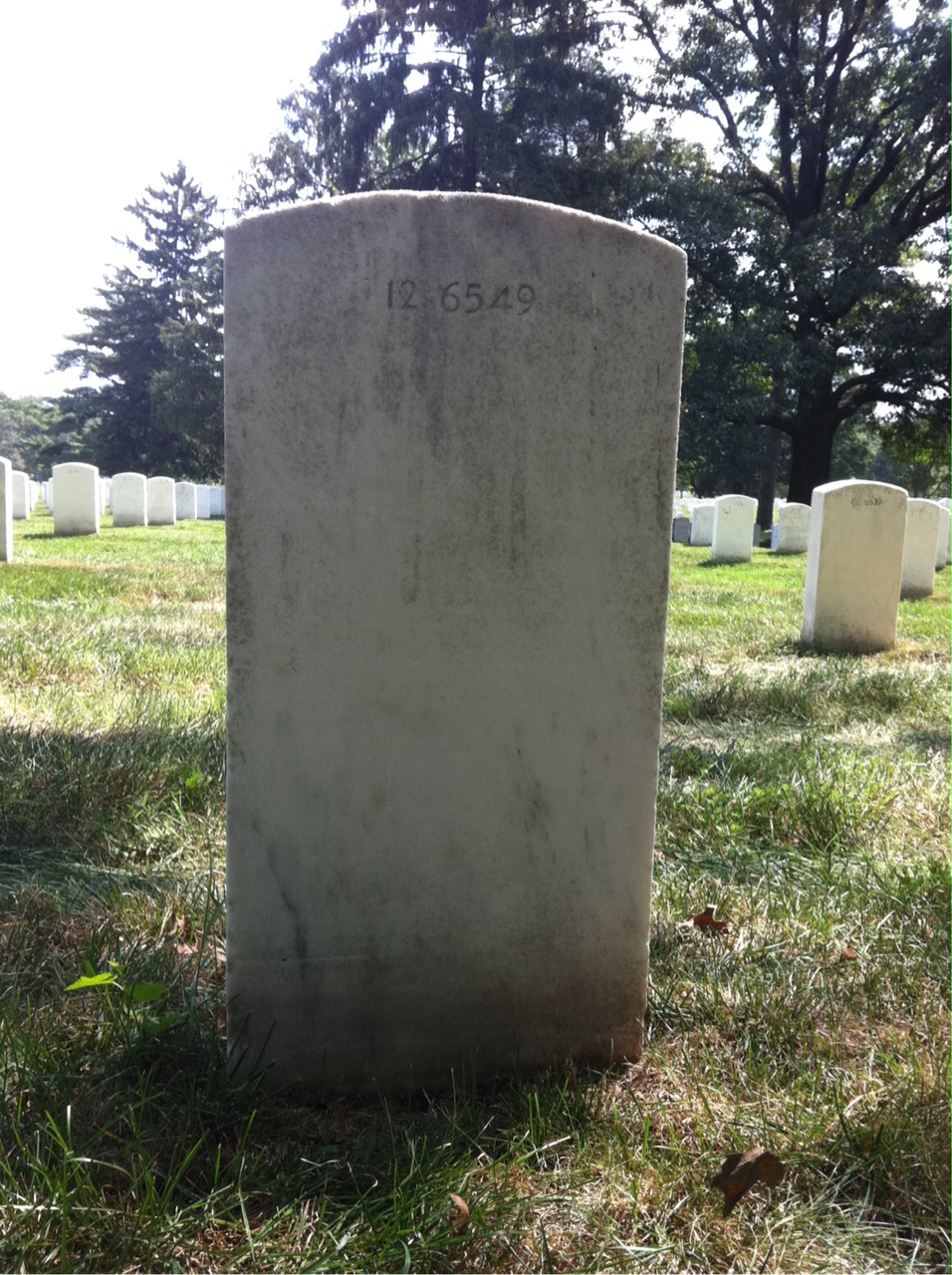 Back of headstone — Donald Arnold