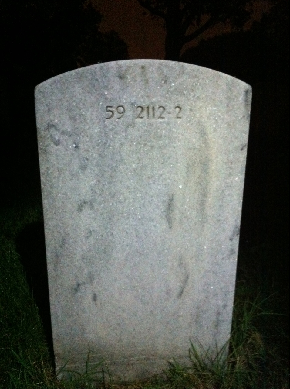 Back of headstone — Velta Miller