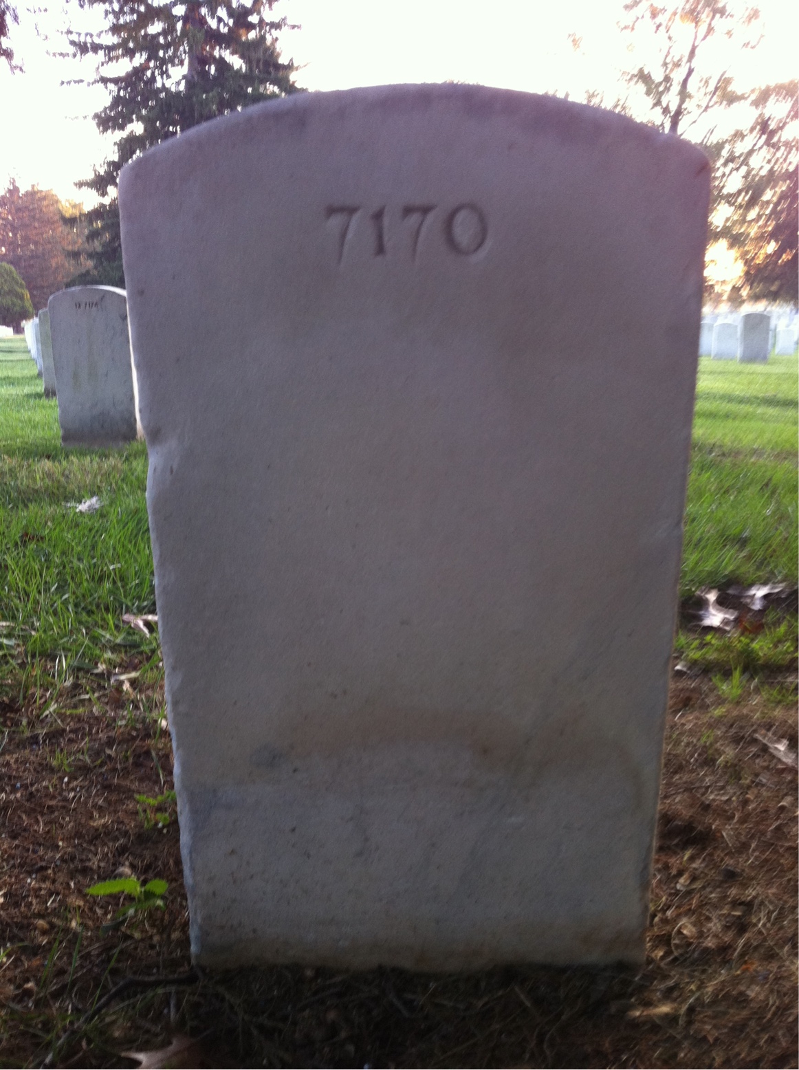 Back of headstone — Mortimer Benton