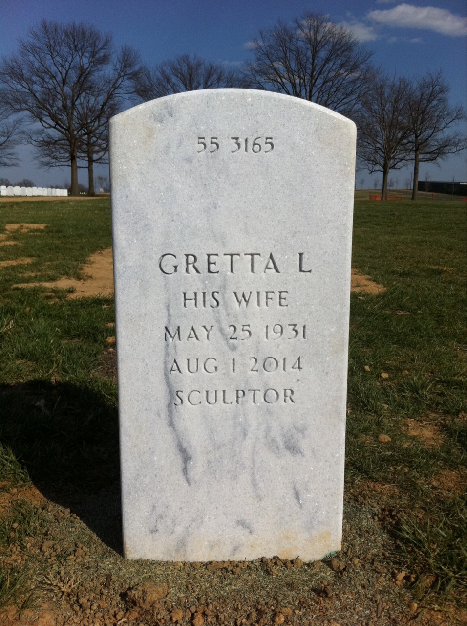 Back of headstone — William Bader
