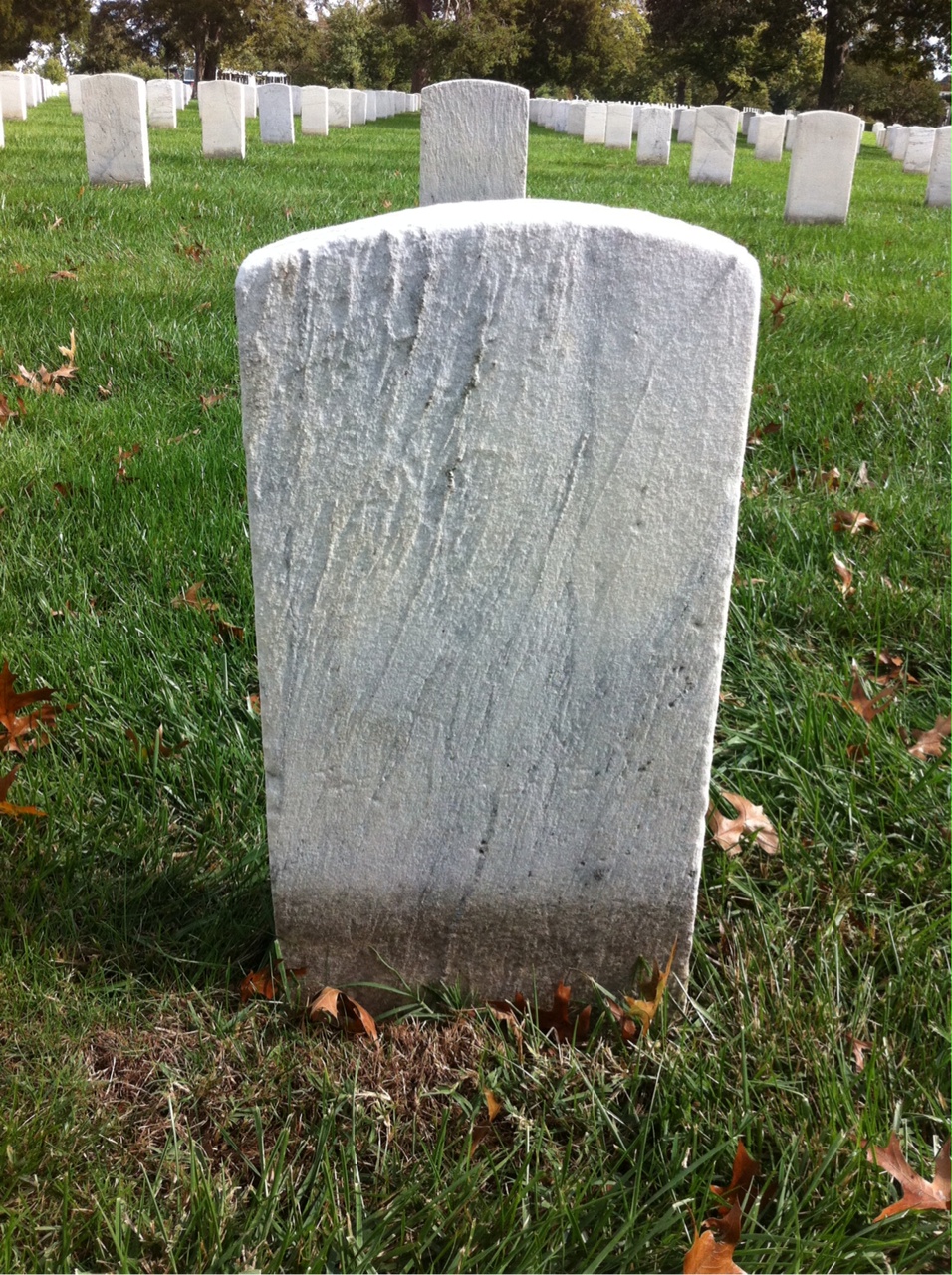 Back of headstone — John Crittenden