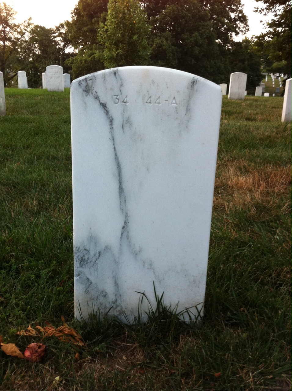 Back of headstone — Henry Arnold