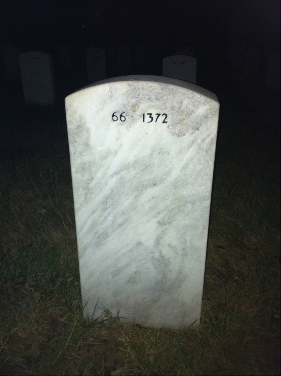 Back of headstone — Caroline Sever