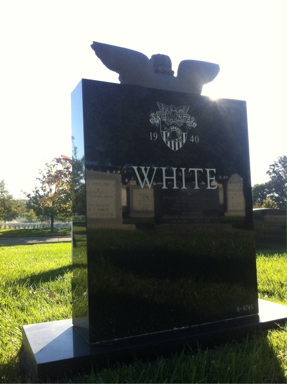 Back of headstone — Frederick White