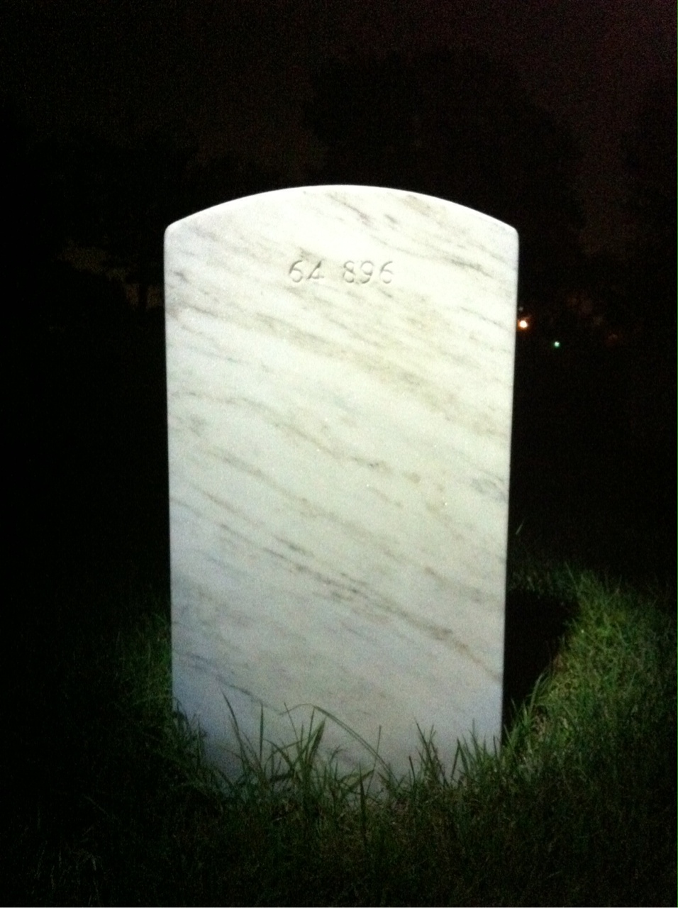 Back of headstone — James Anderson