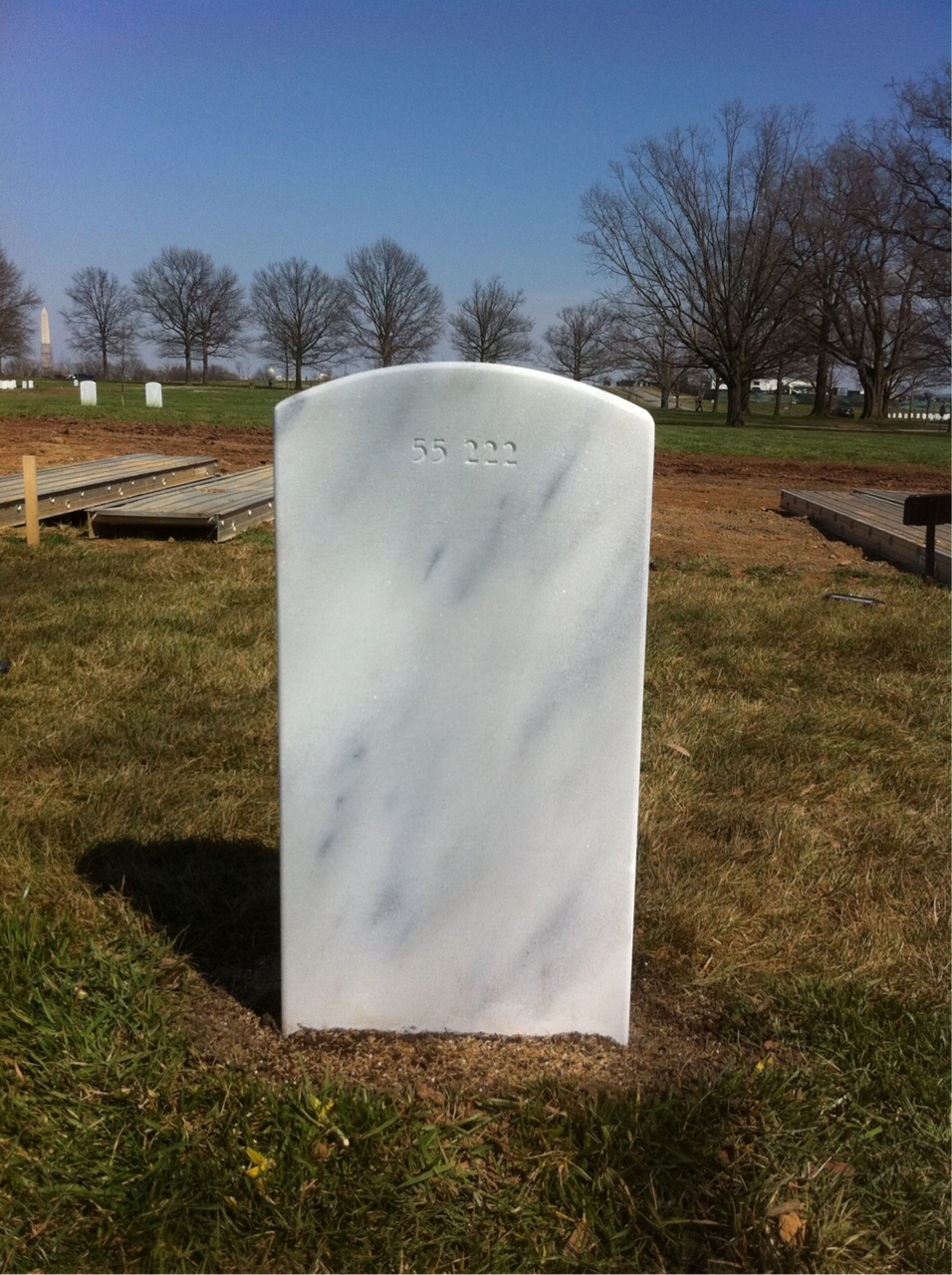 Back of headstone — Albert Labarbara Miller