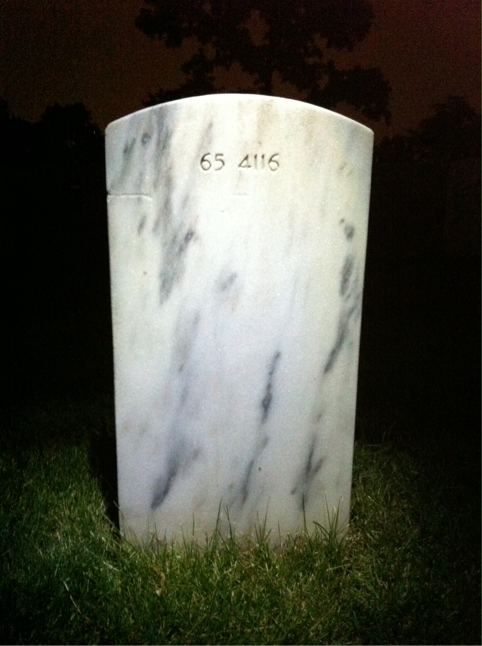 Back of headstone — Billy Carroll Eck