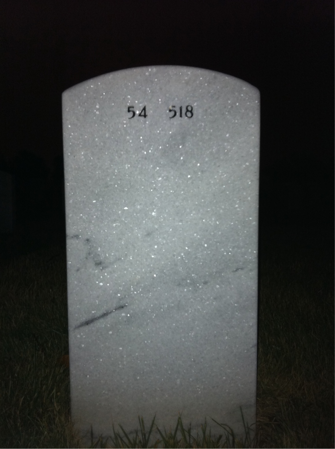 Back of headstone — David Perkins