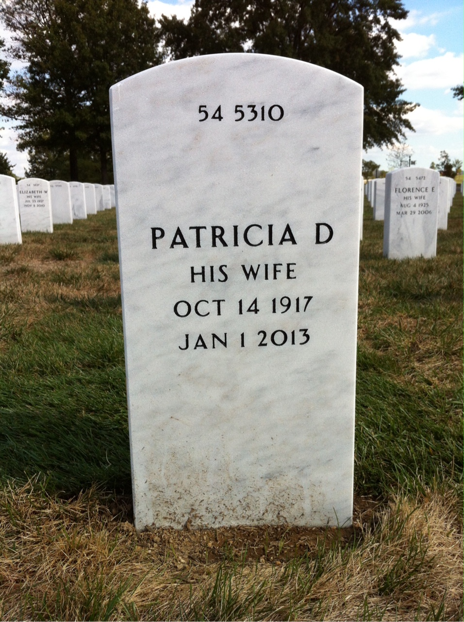 Back of headstone — John Becker