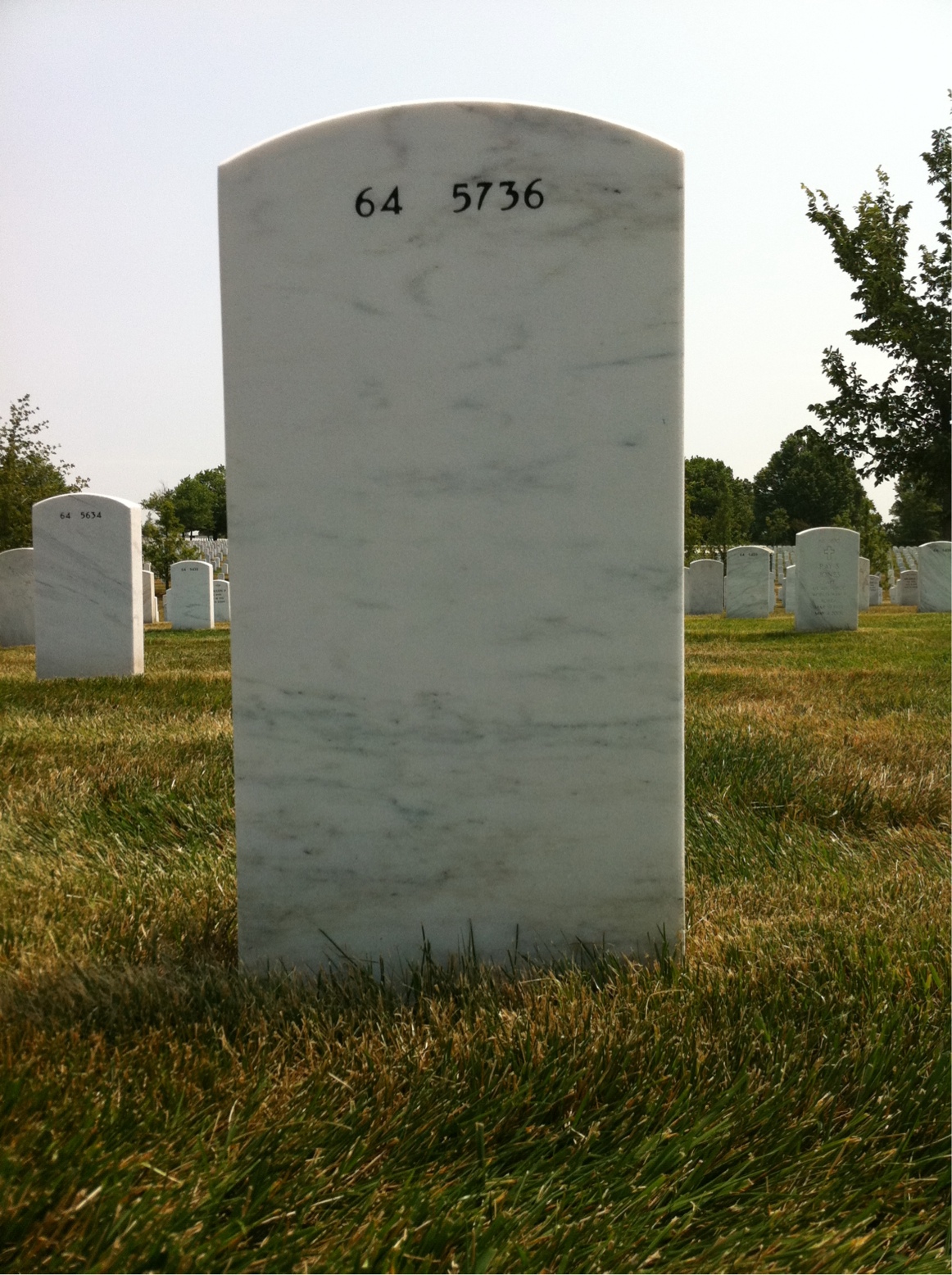 Back of headstone — Charles Windom