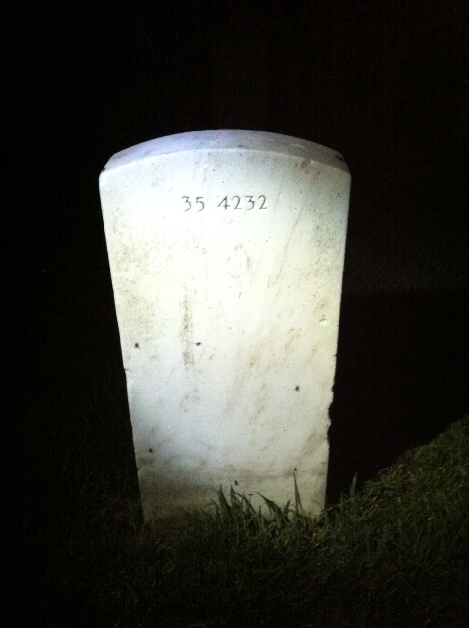 Back of headstone — James Morman