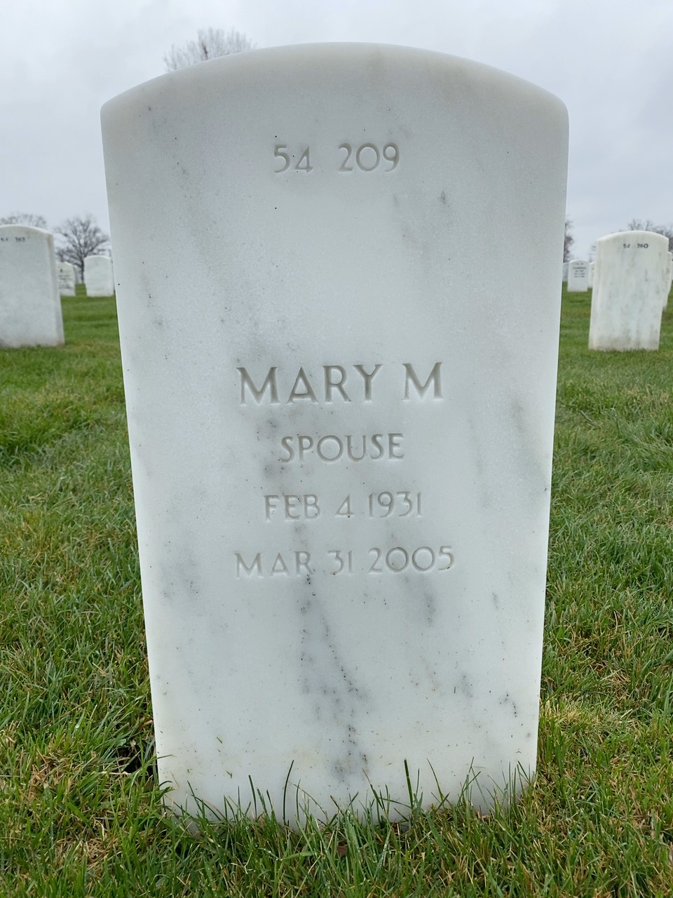 Back of headstone — Clide Sherrod