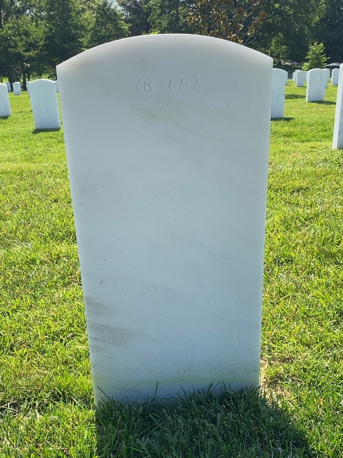 Back of headstone — Valentine D Galasyn