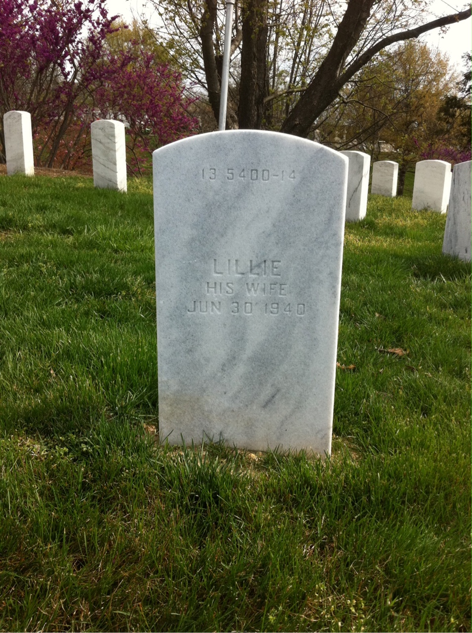 Back of headstone — Theodore Moore