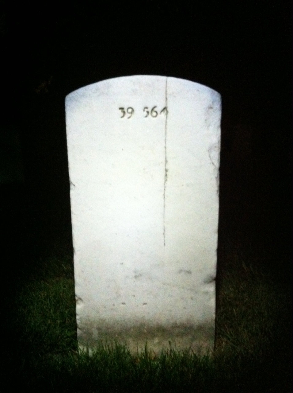 Back of headstone — Leon Roberson