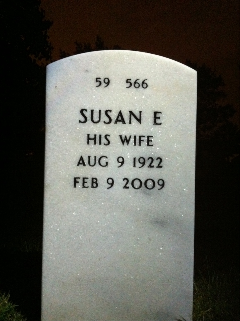 Back of headstone — Dempsey Keller