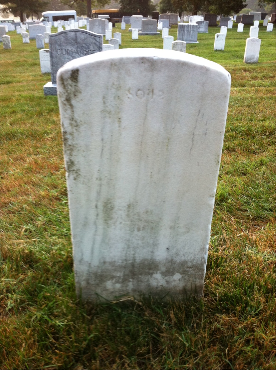 Back of headstone — Ulysses Bachman