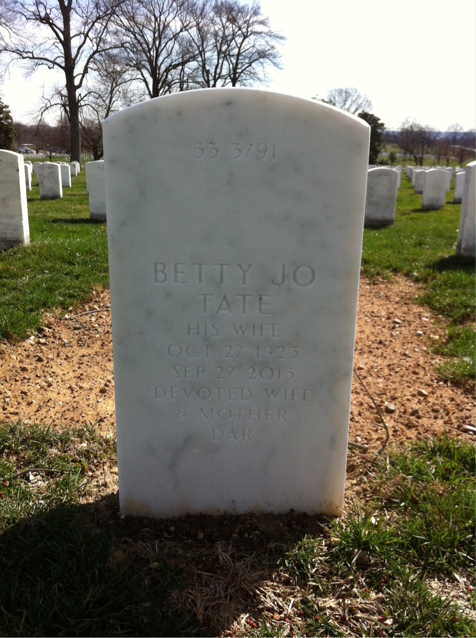 Back of headstone — Kermit Rosenberg