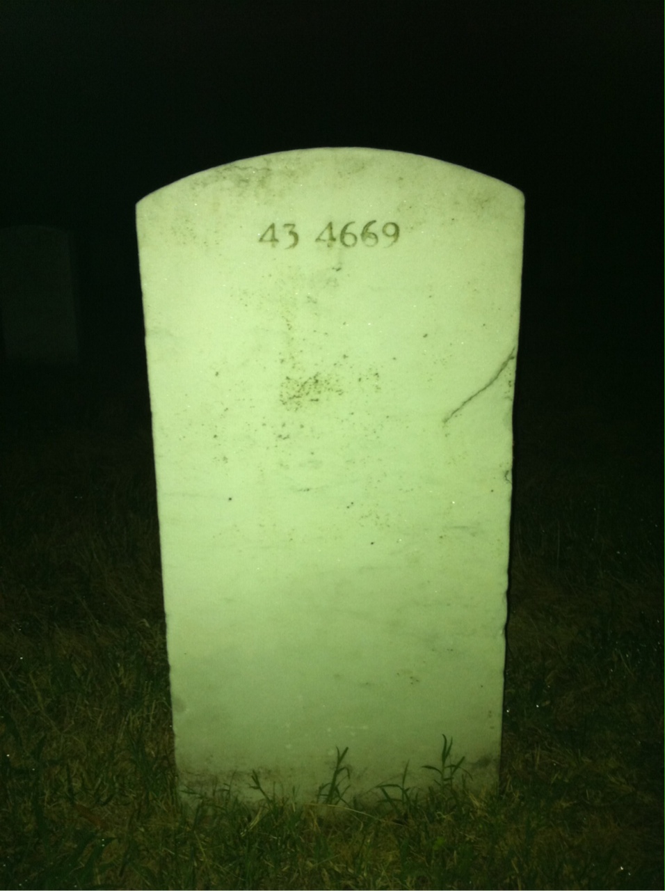 Back of headstone — Alvin Anderson