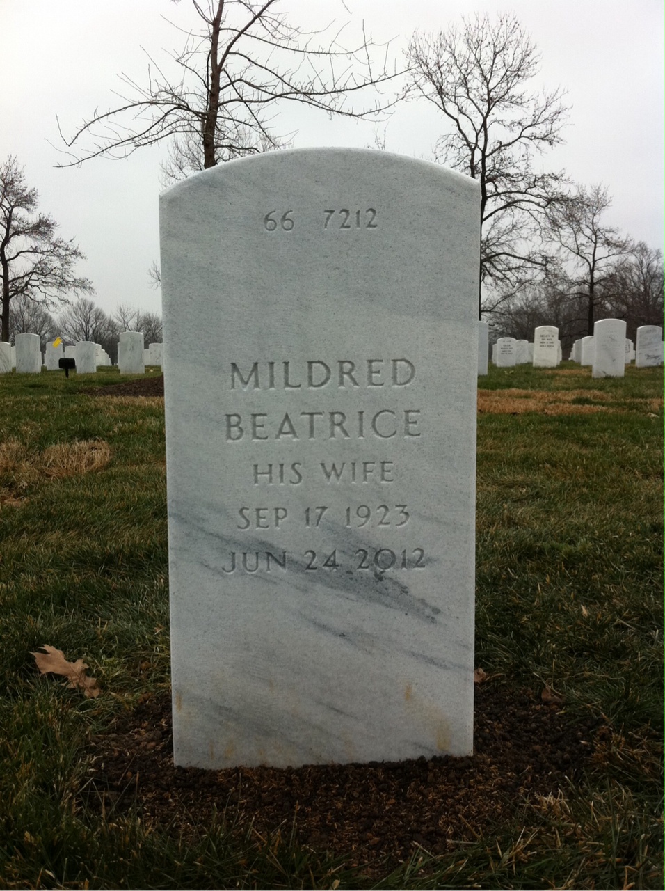 Back of headstone — James Smith