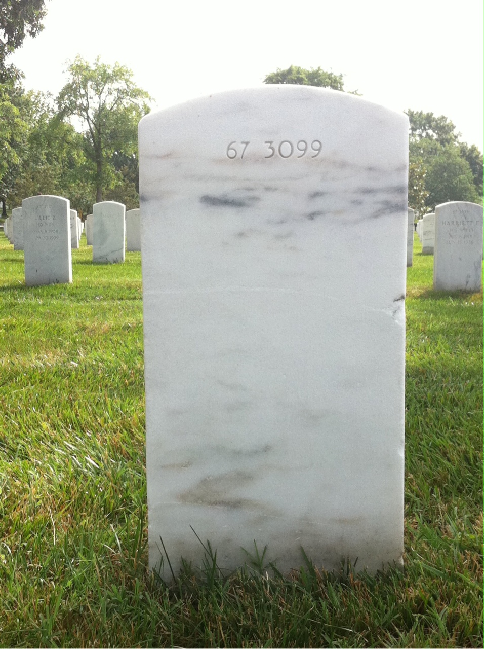 Back of headstone — Woodrow W Pettrey