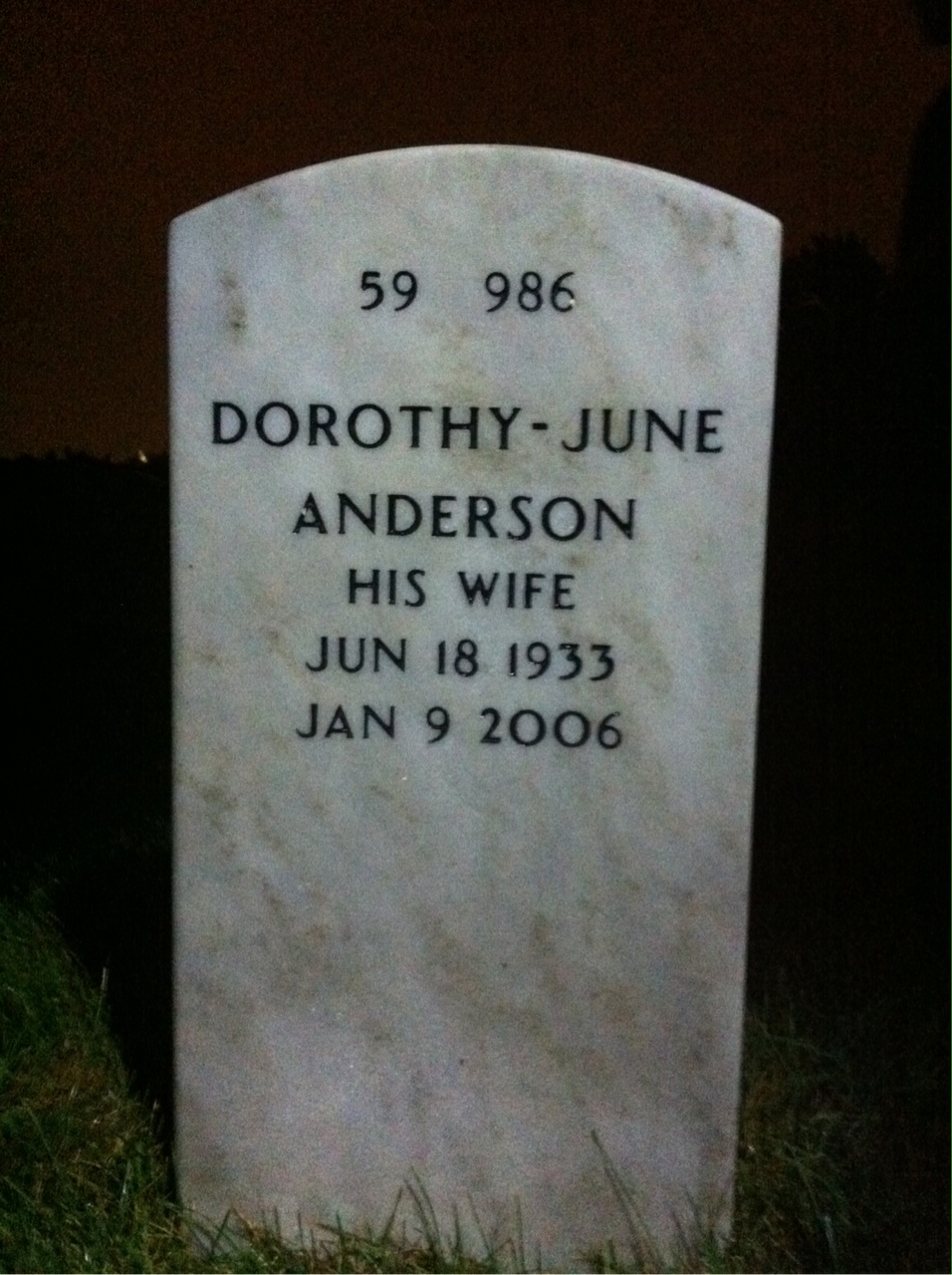 Back of headstone — Francis Finnerty