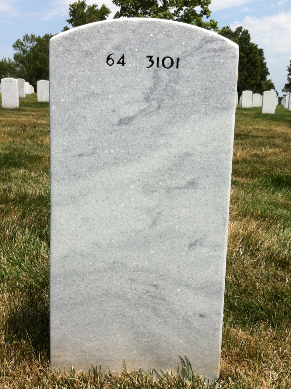 Back of headstone — Arthur Harris