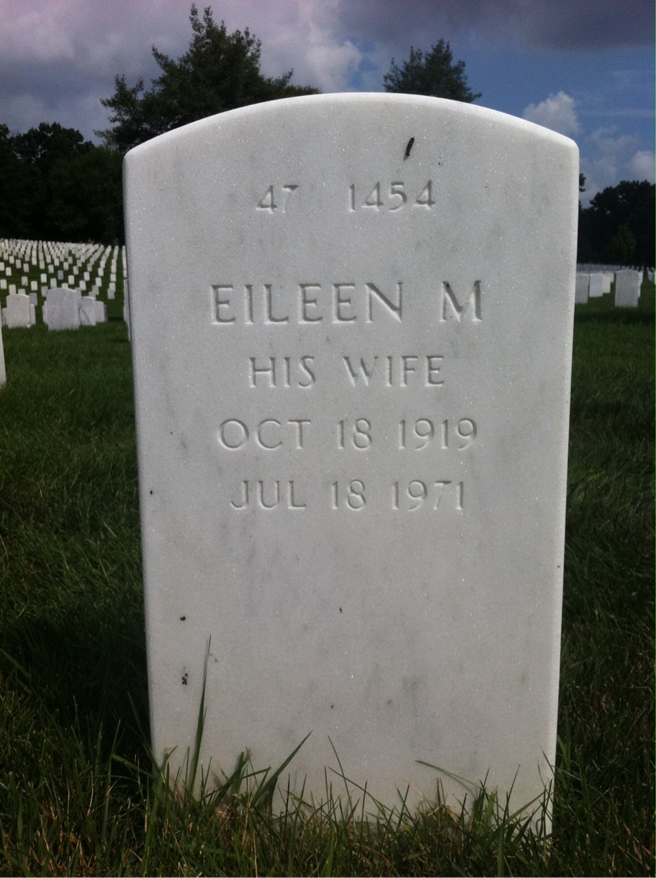 Back of headstone — Iril Mc Pherson