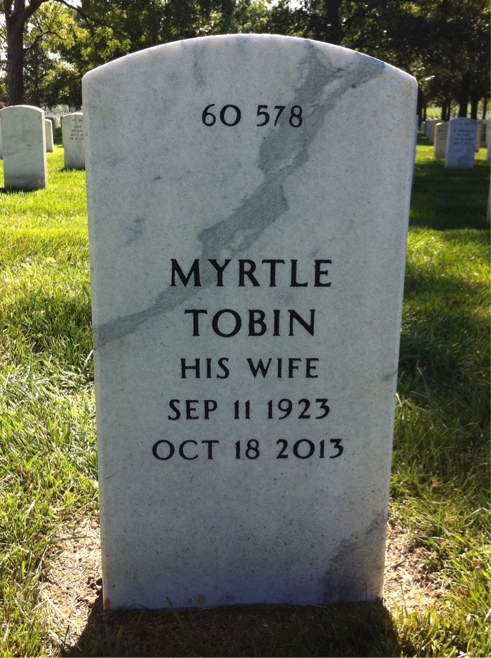 Back of headstone — Vincent Koehler