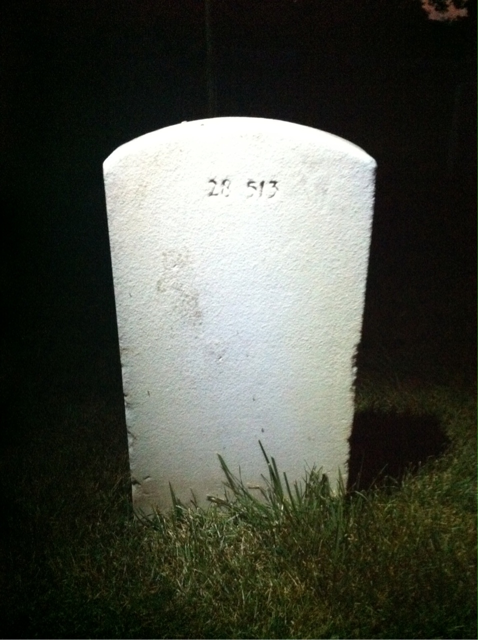 Back of headstone — James Aylward