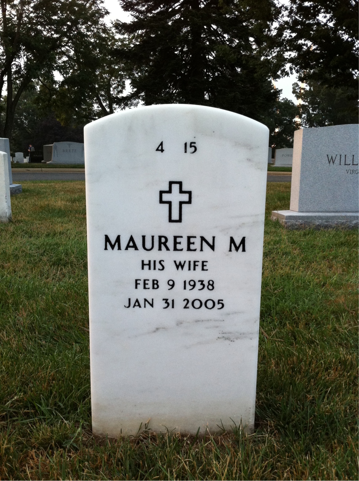 Back of headstone — John Sadler