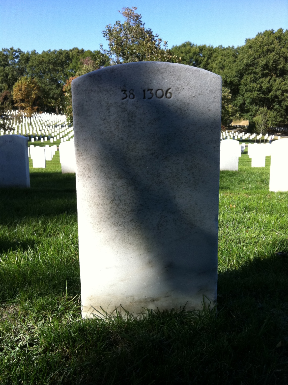 Back of headstone — Archie Monroe