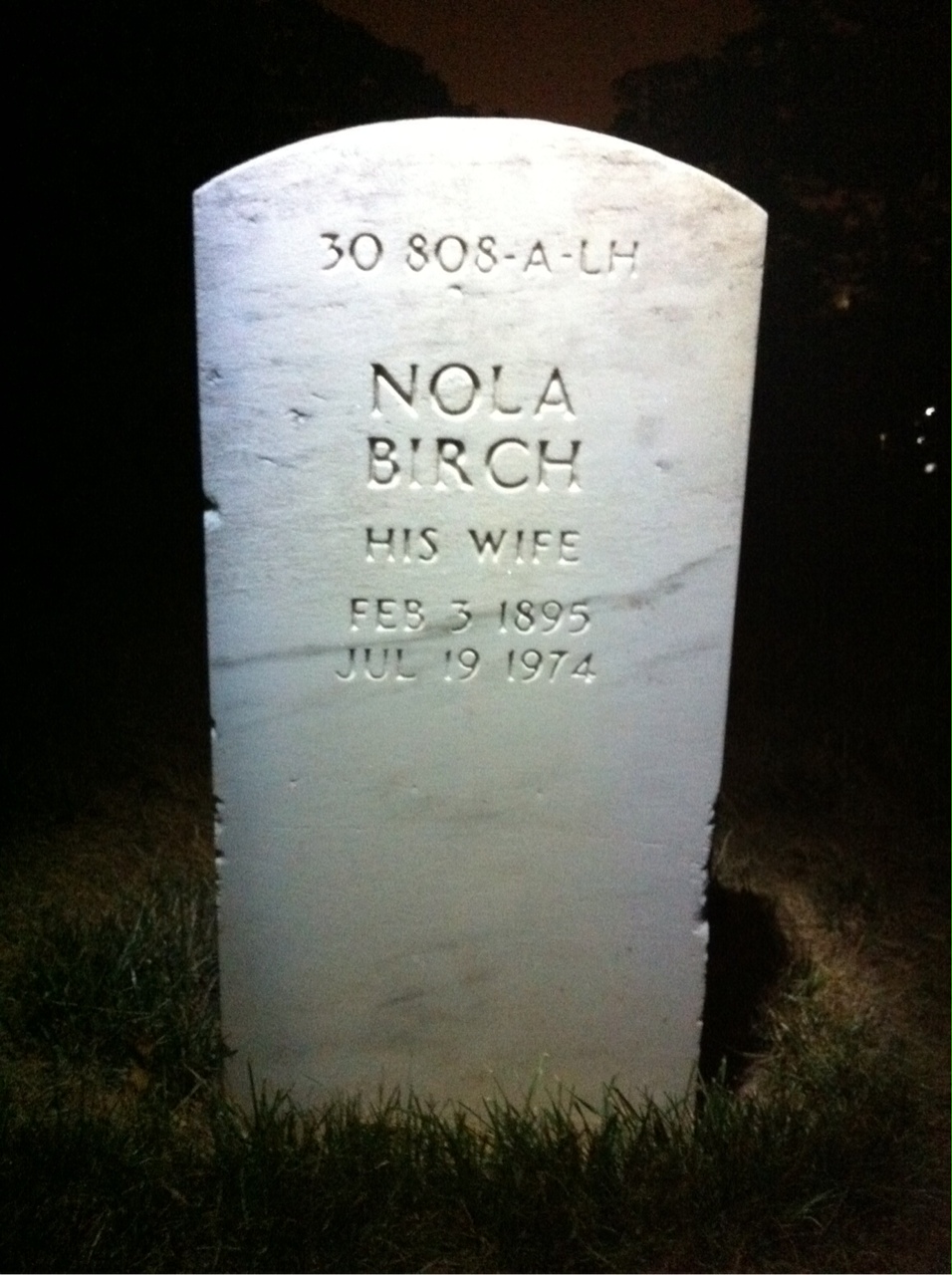 Back of headstone — Robert Ward Hayler