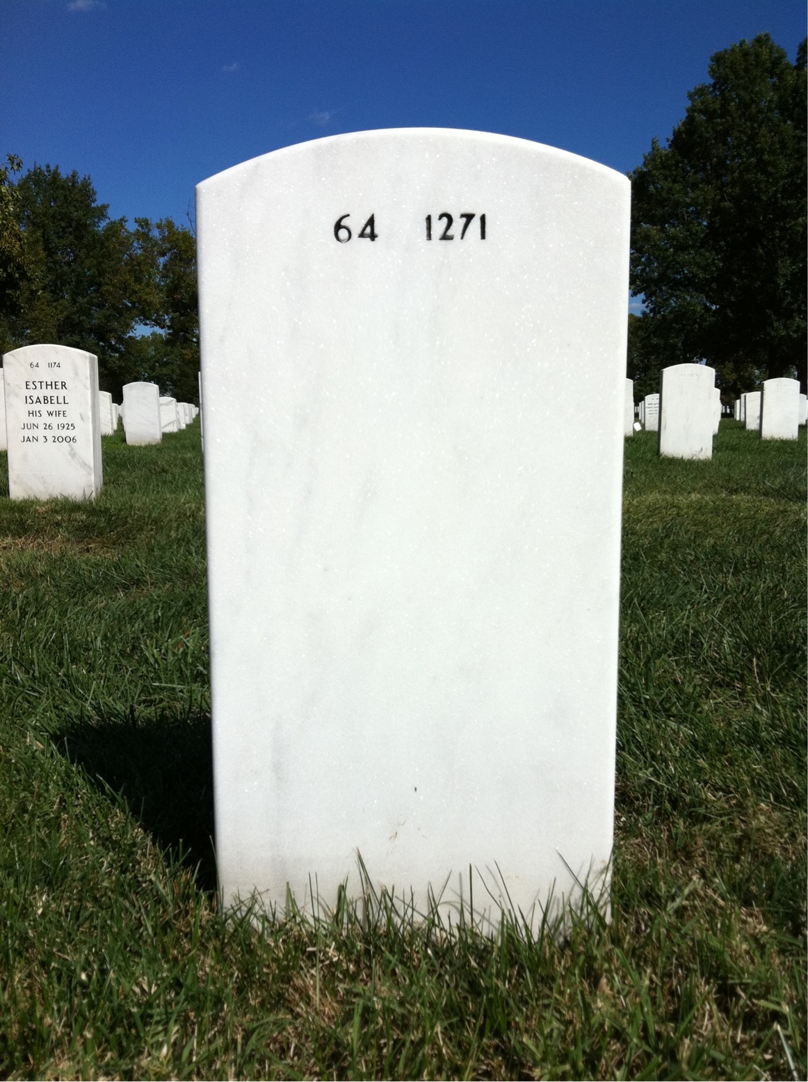 Back of headstone — William Shook