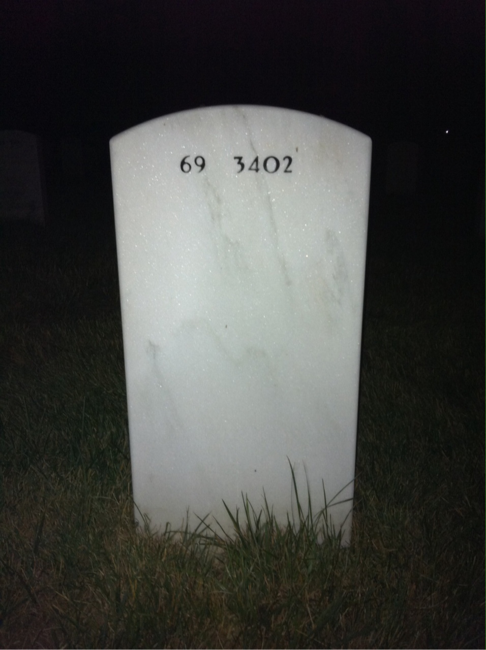 Back of headstone — Darwin Williams