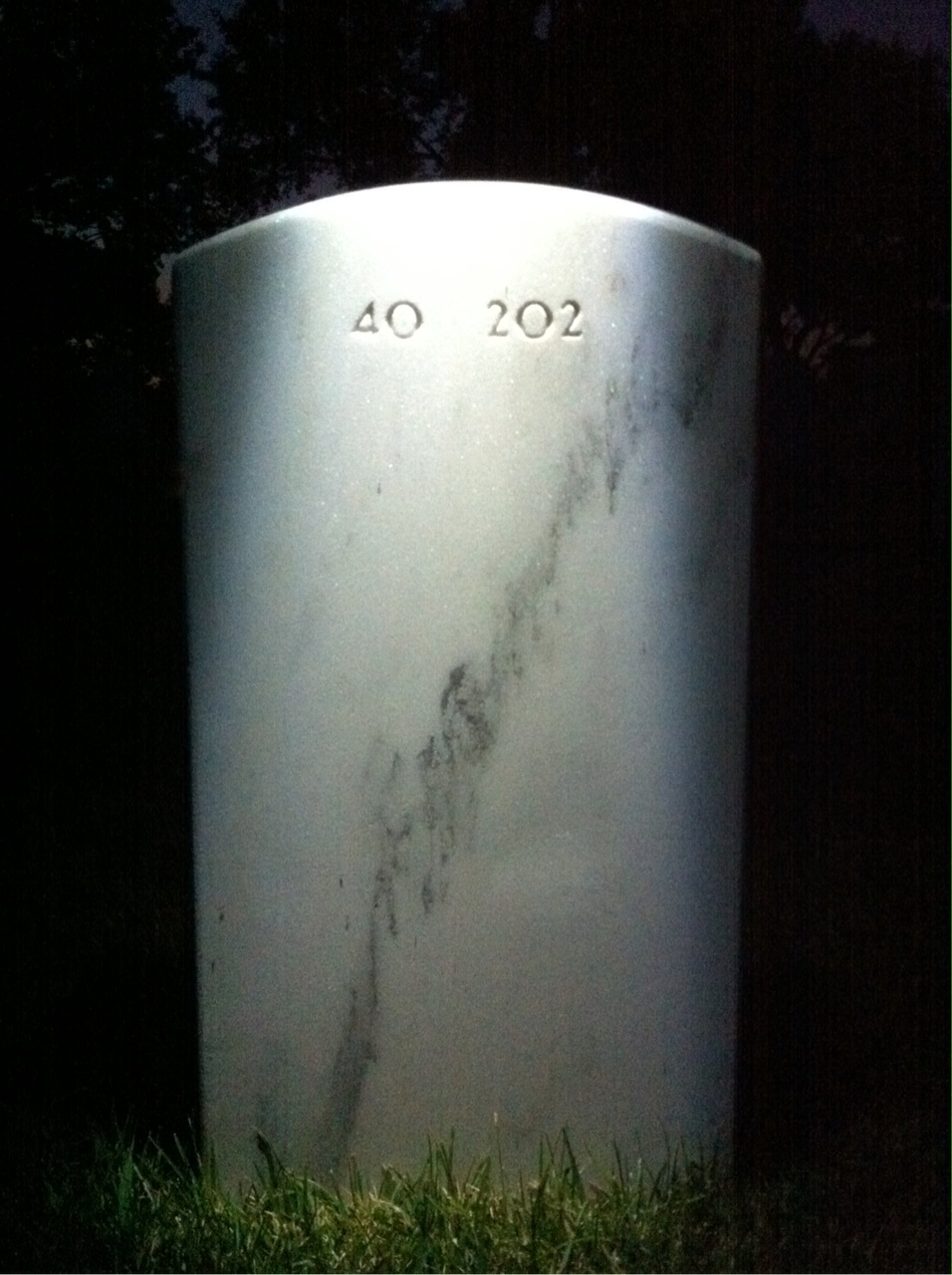 Back of headstone — Joseph Manno
