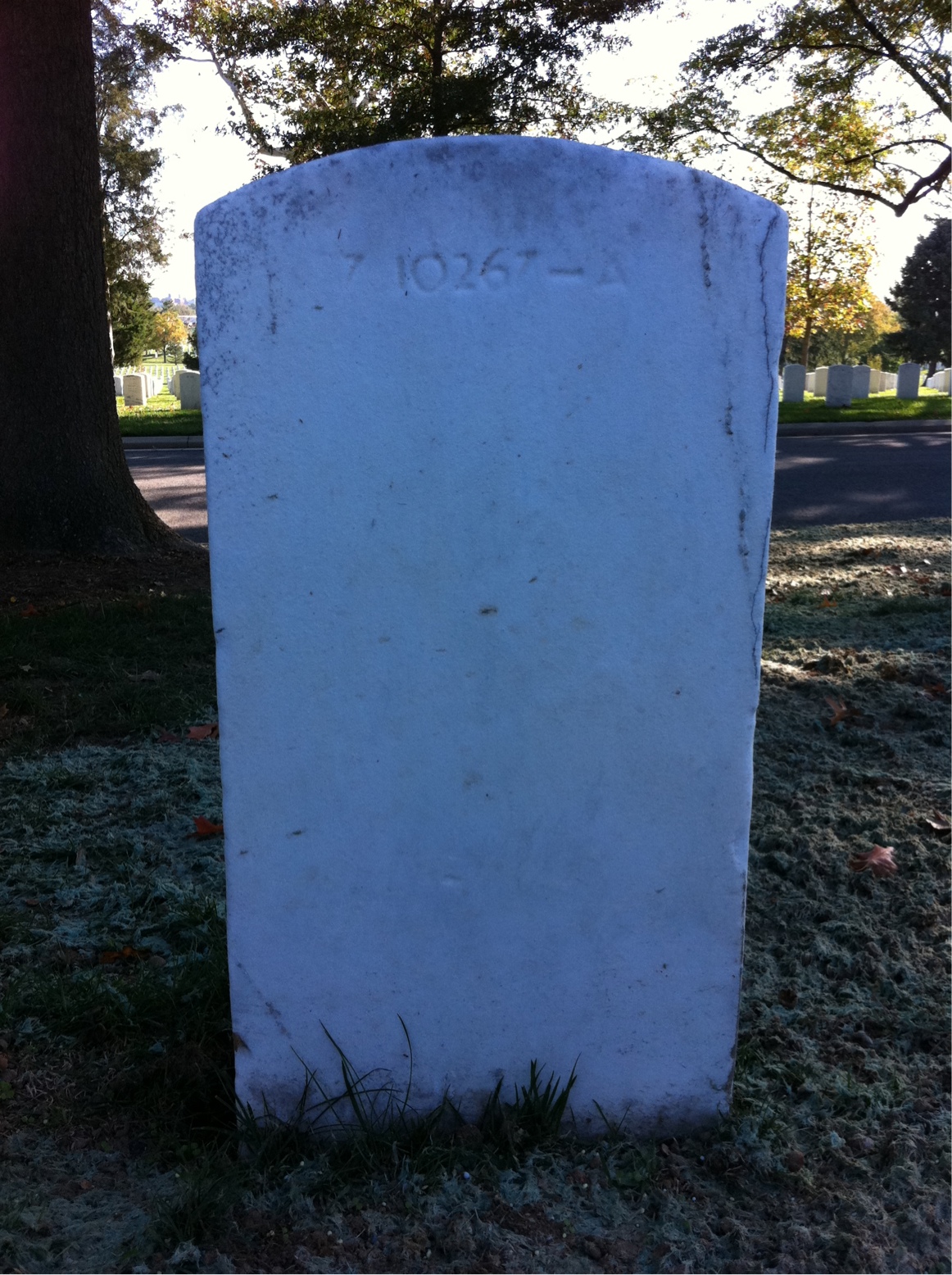 Back of headstone — Robert Ashman