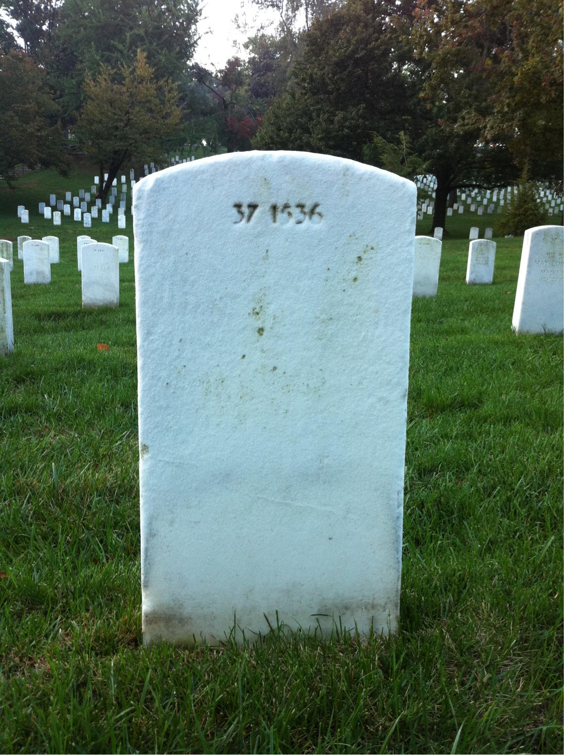 Back of headstone — Edward Arnold