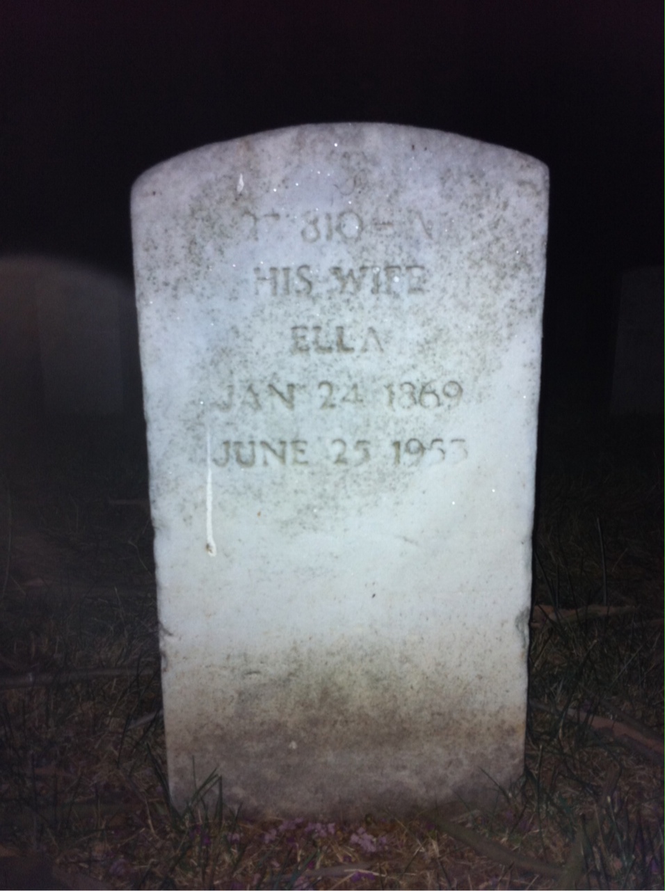 Headstone of Ella Coleman