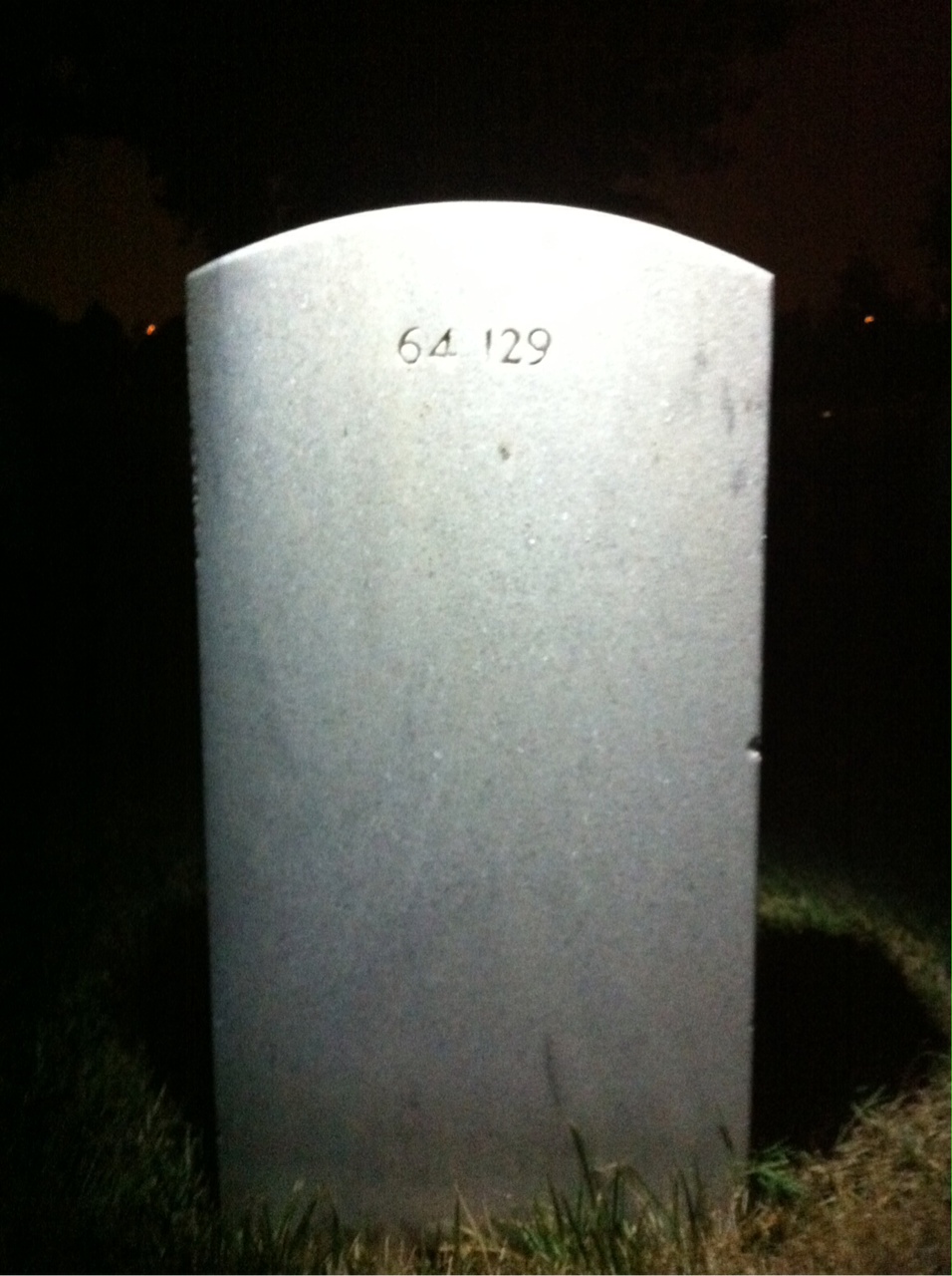 Back of headstone — Robert Bailey