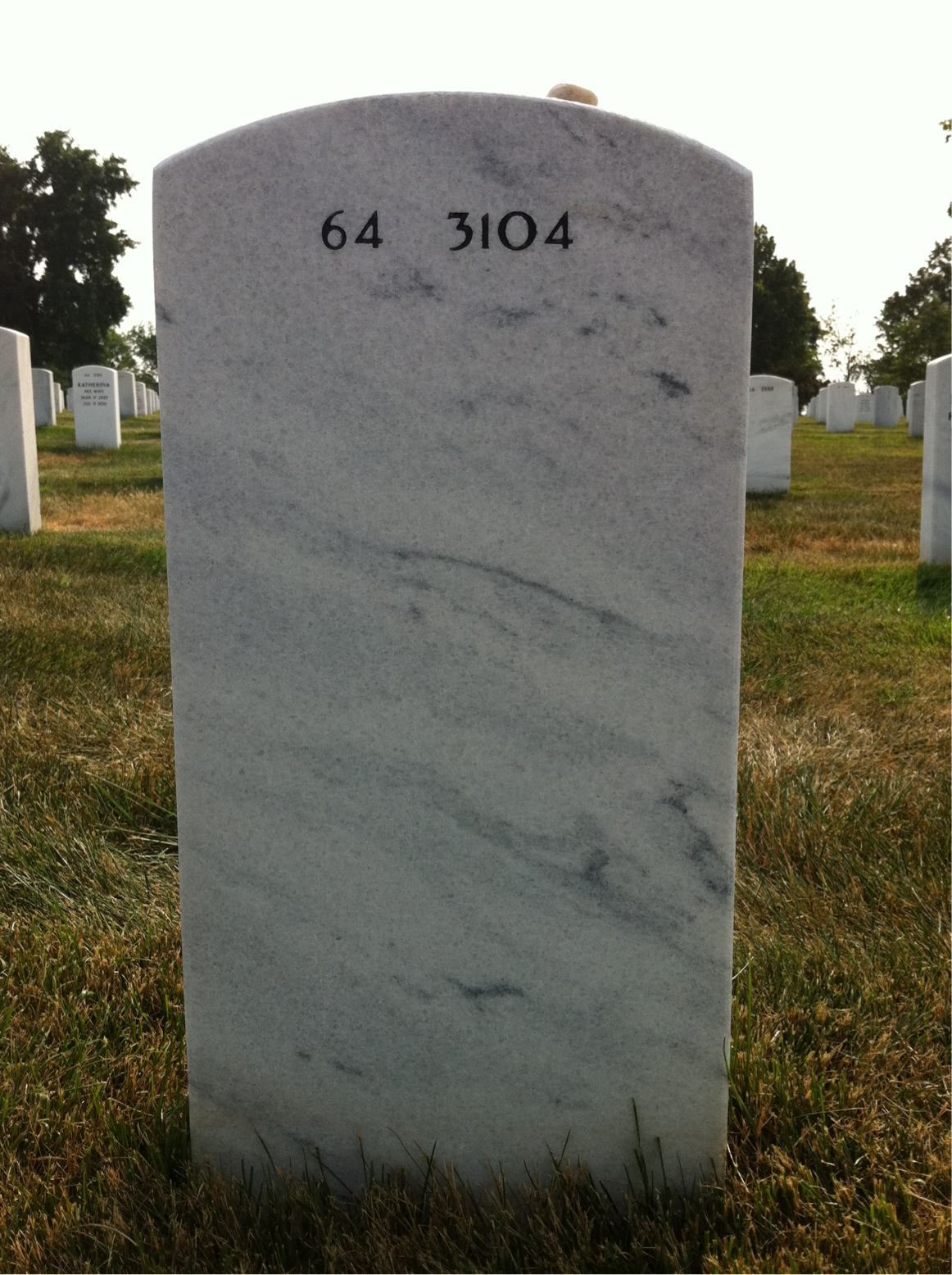 Back of headstone — Eugene Smolinski