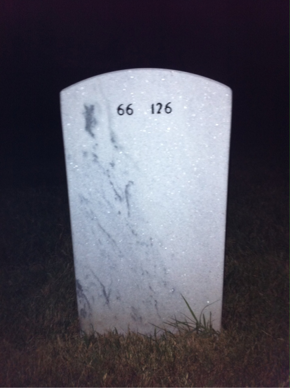 Back of headstone — Stephen Crim