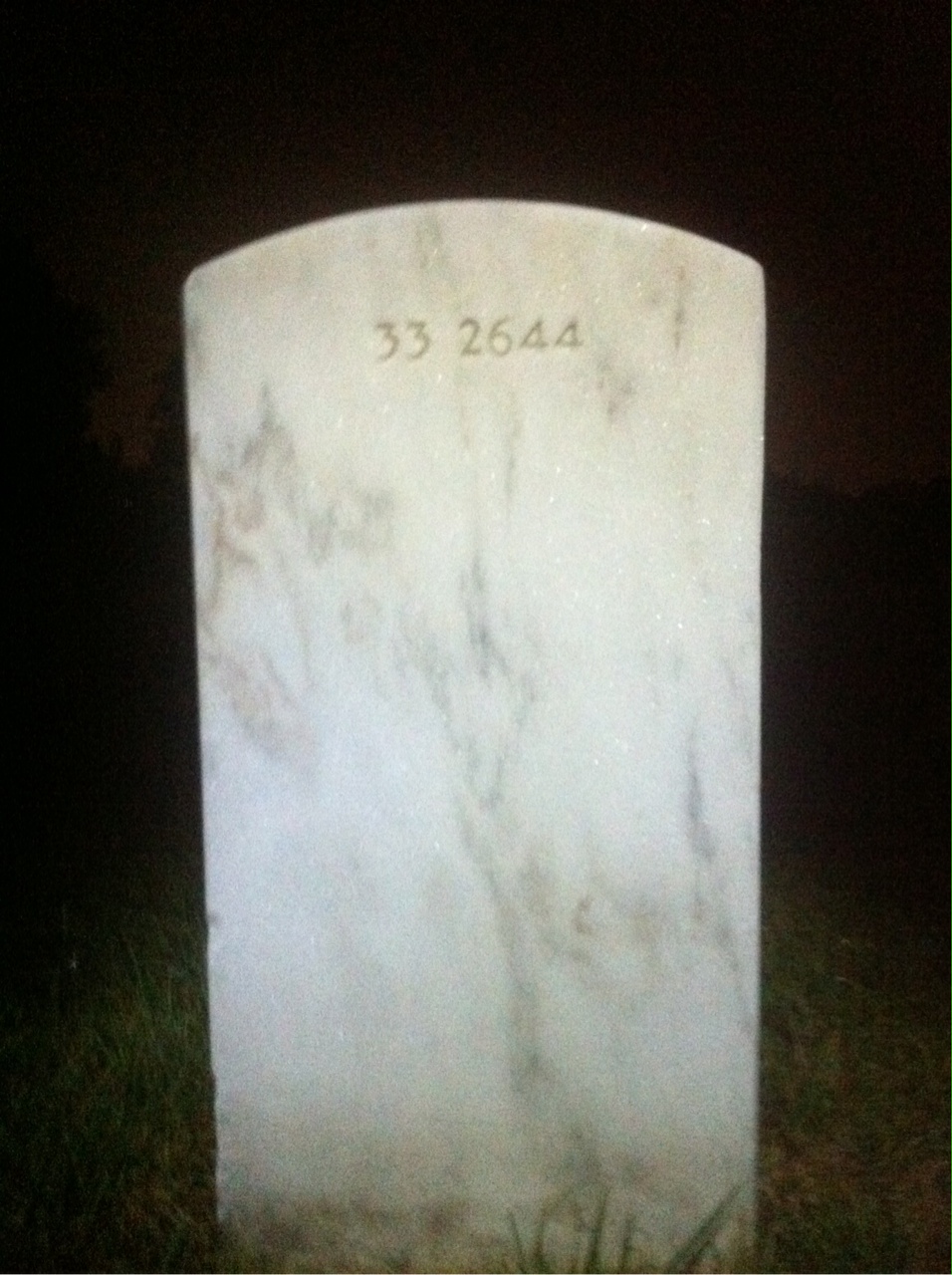 Back of headstone — William Muirhead