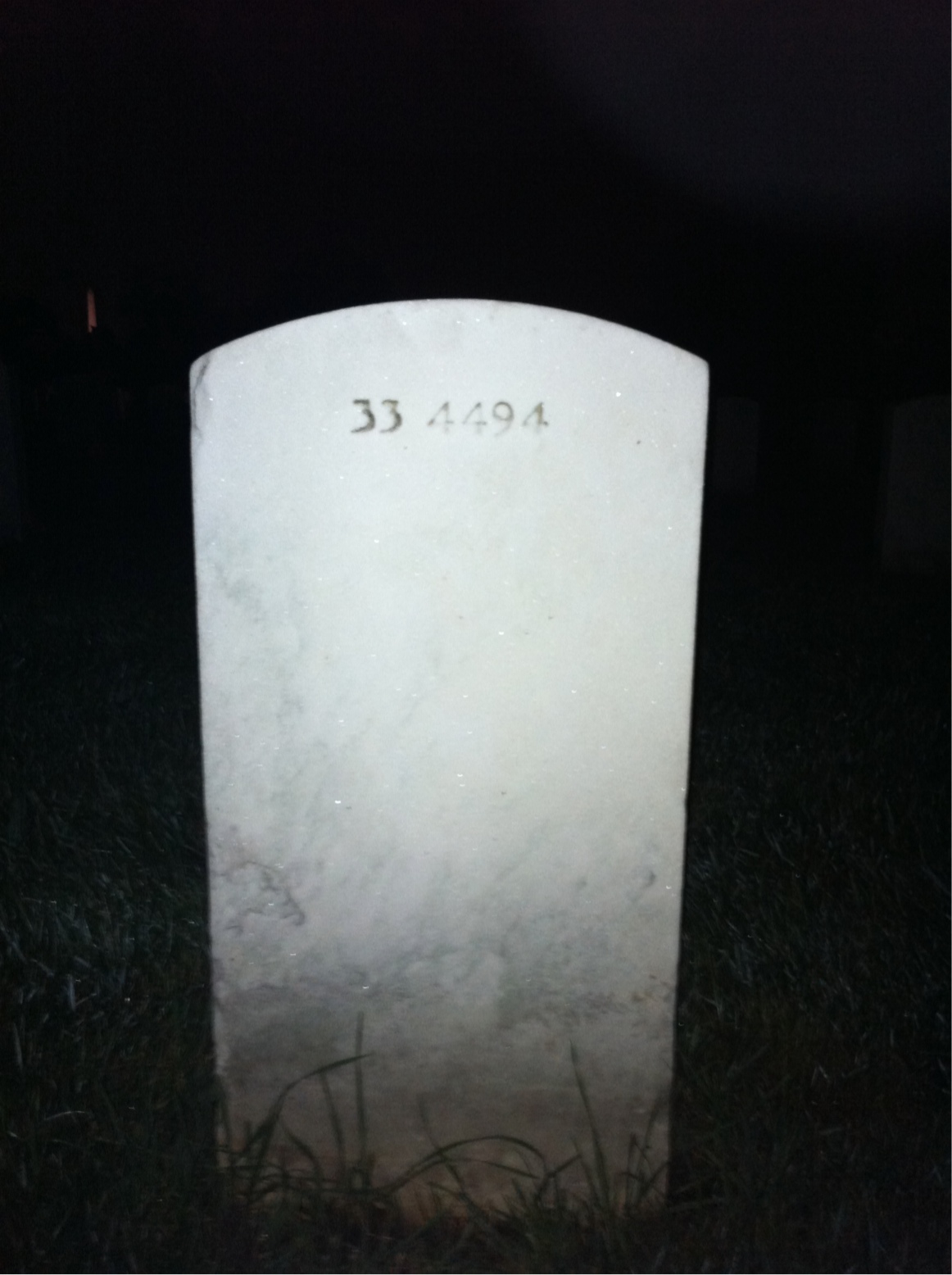 Back of headstone — Frederick Albert