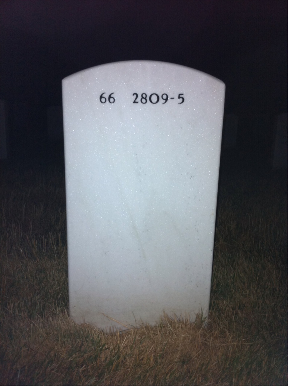 Back of headstone — Charles Fredrickson