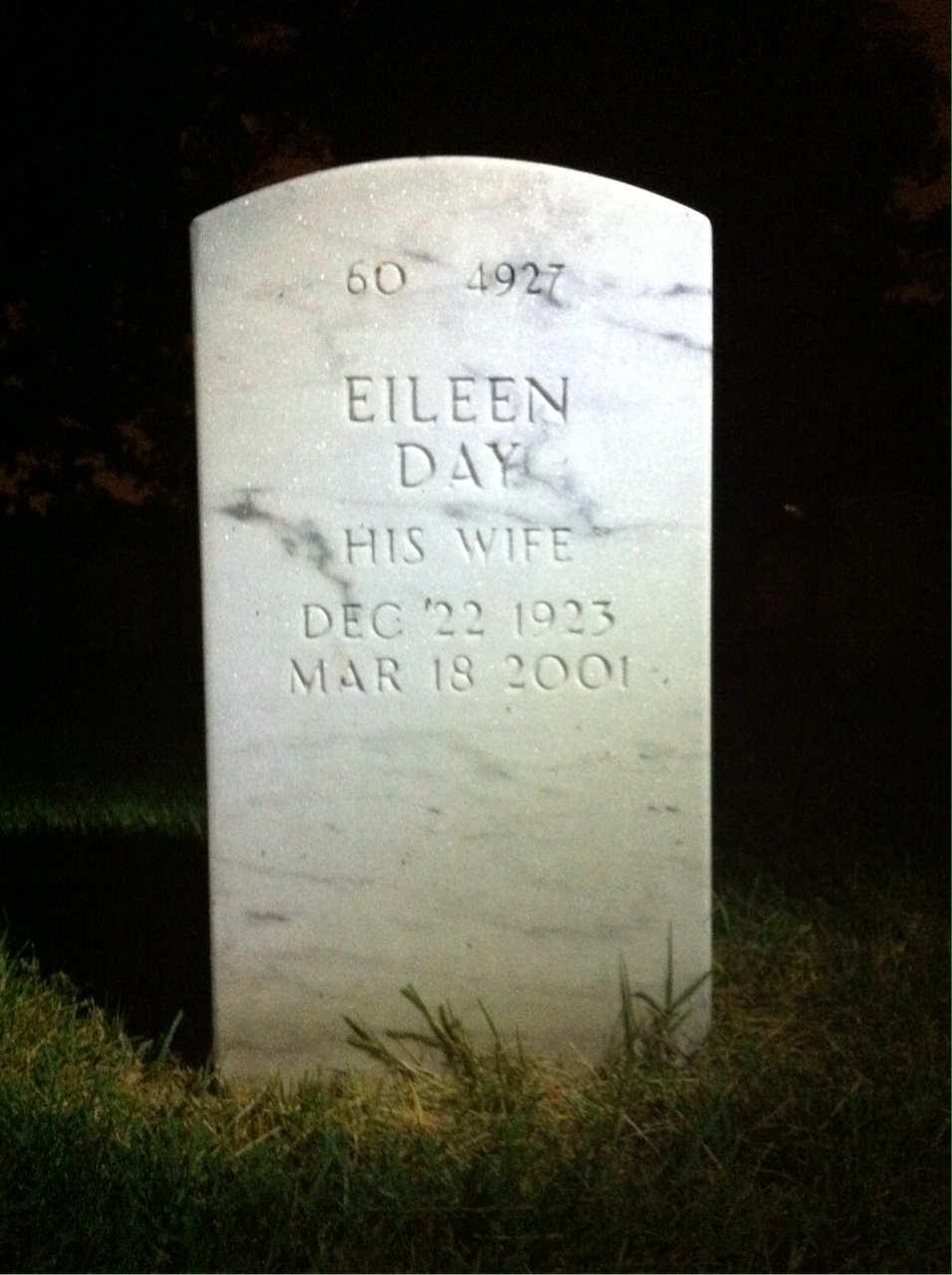 Back of headstone — John Barr