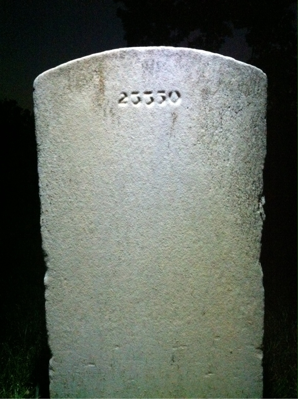 Back of headstone — Robert Ball